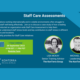 Promo featuring speaker photographs for webinar on staff care assessments